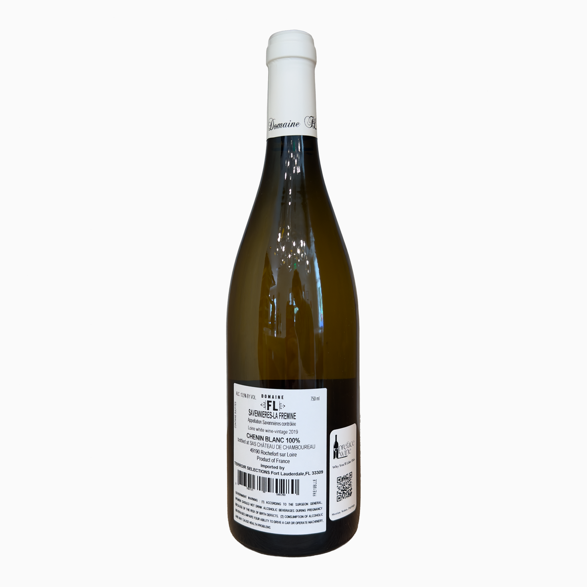Domaine FL Savennieres Fremine 2019 back label