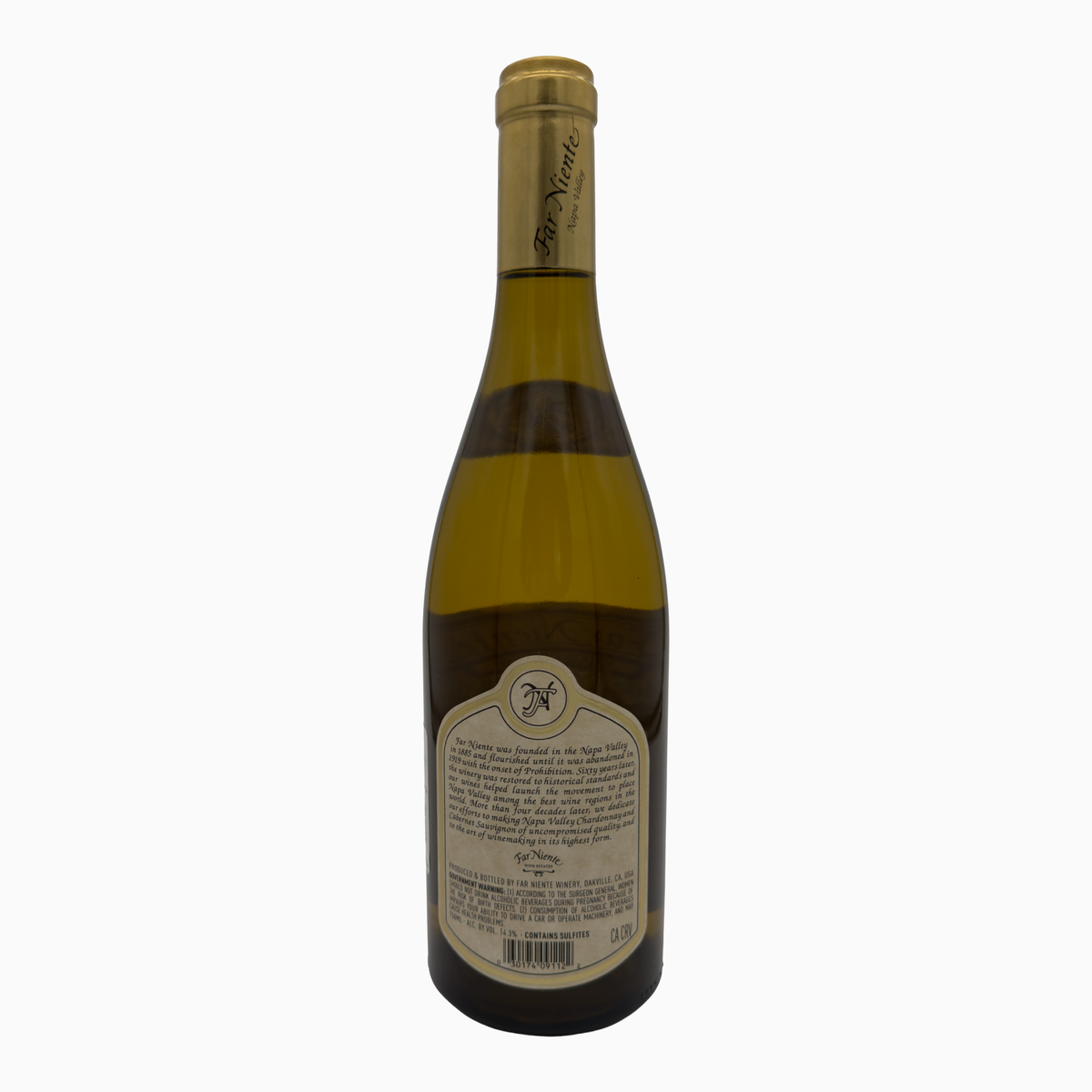 Far Niente Chardonnay 2024 back label