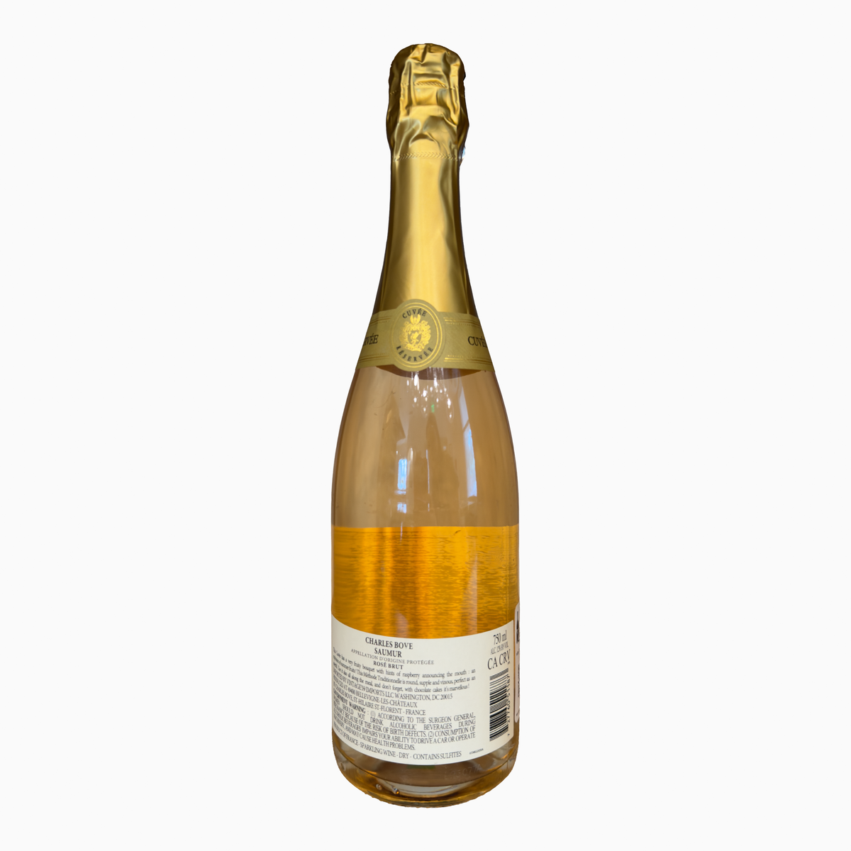Charles Bove Saumur Rosé Brut — back bottle label
